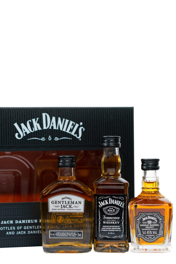 Jack Daniels Family Whiskey Gift Set 3 x 5cl VIP Bottles