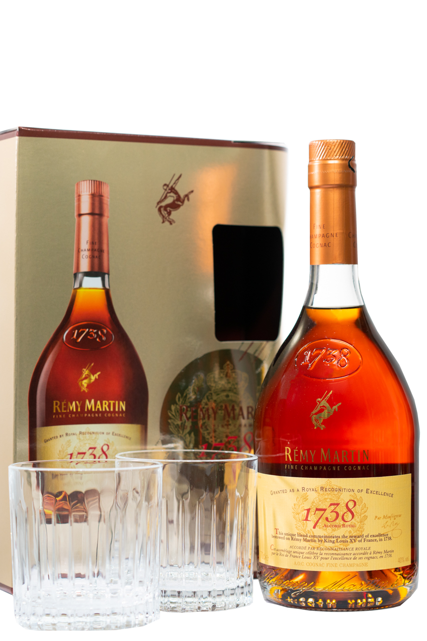 Remy Martin 1738 Accord Royal Cognac Gift Set with 2 Glasses 70cl | VIP