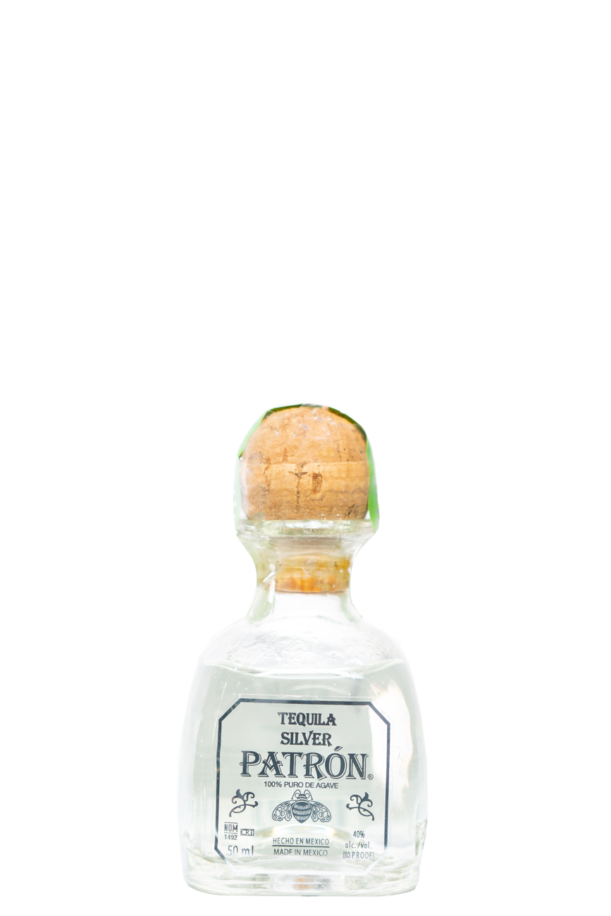 Patron Silver Tequila, 40% ABV - 50 ml Bottle 