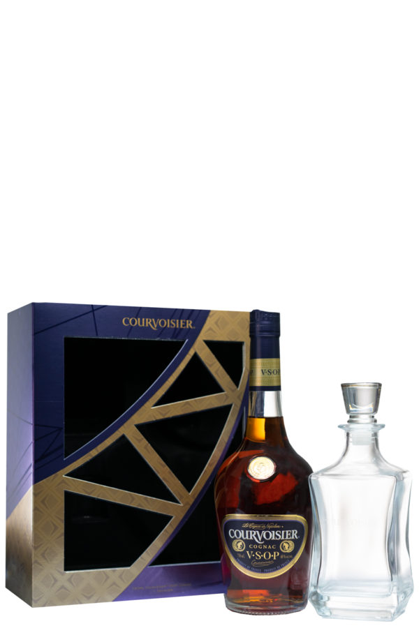 Courvoisier VSOP Cognac Gift Set with Decanter 75cl