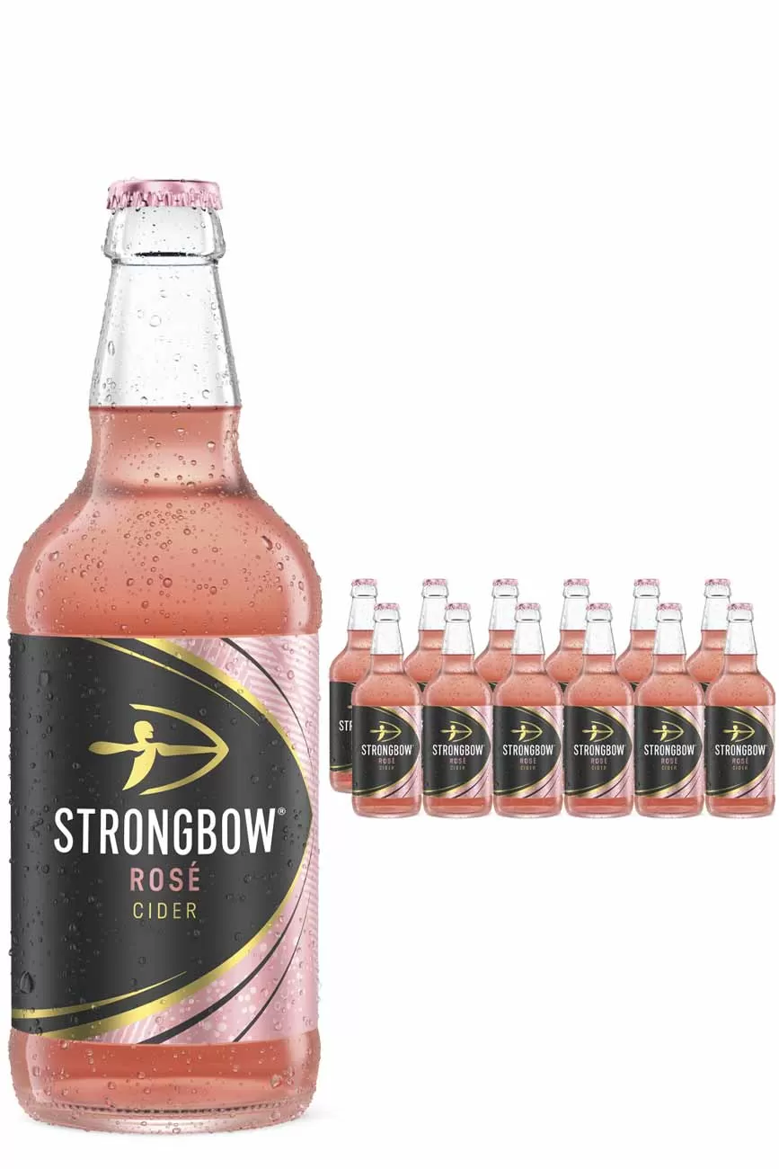 Strongbow Rose Cider 12 x 500ml Case VIP Bottles