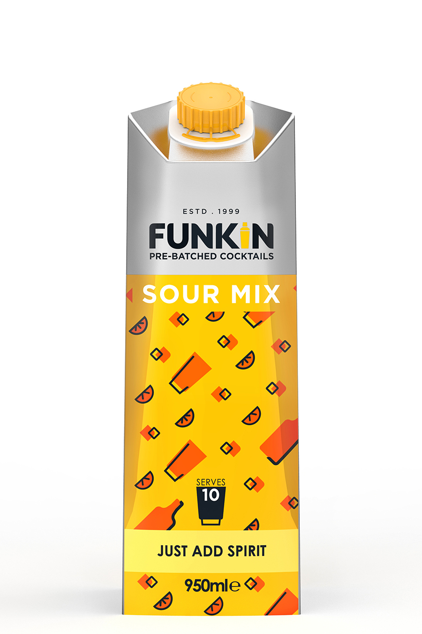 Funkin Sour Mix Cocktail Mixer 1L VIP Bottles
