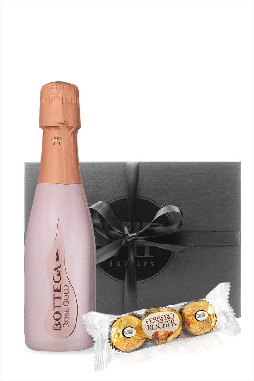 Bottega Rose Gold Prosecco with Ferrero Rocher Gift Box
