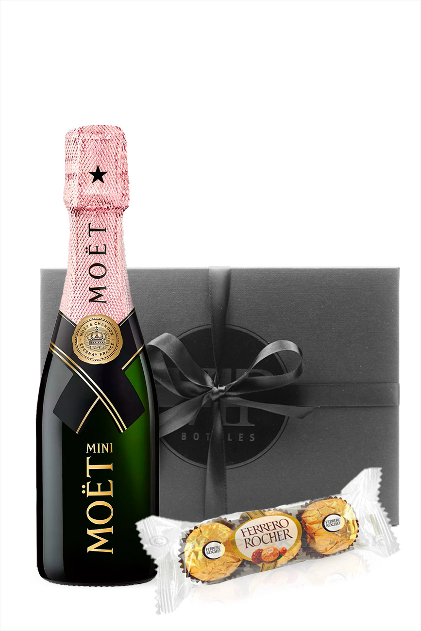 Moet & Chandon Rose Champagne with Ferrero Rocher Gift Box 20cl