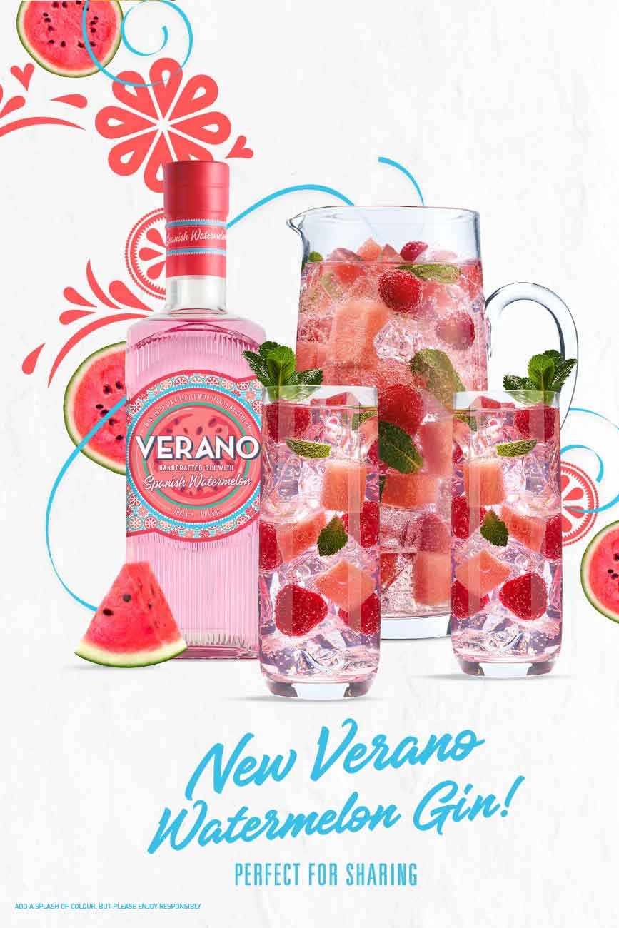 Verano Watermelon Gin 70cl - Image 2