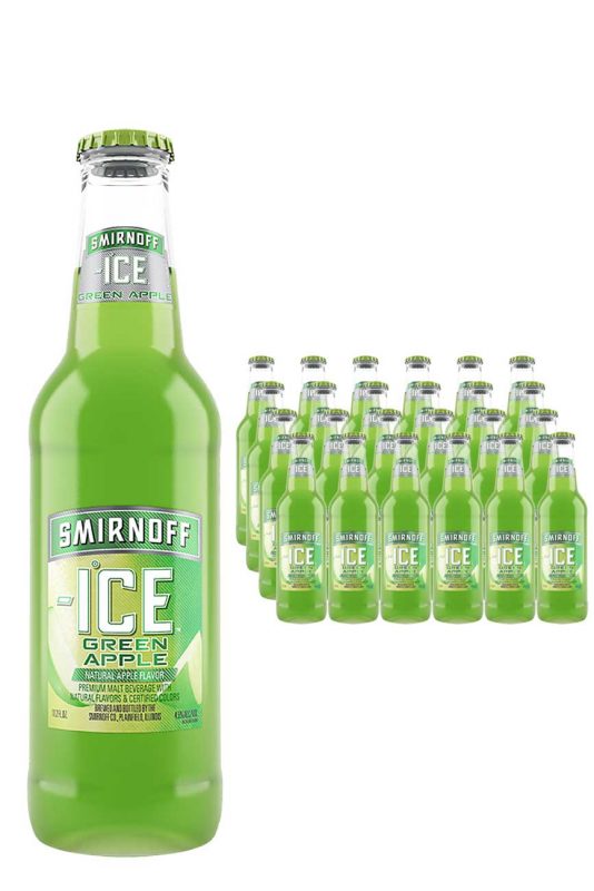 Smirnoff Ice Green Apple 24 x 33cl Case VIP Bottles