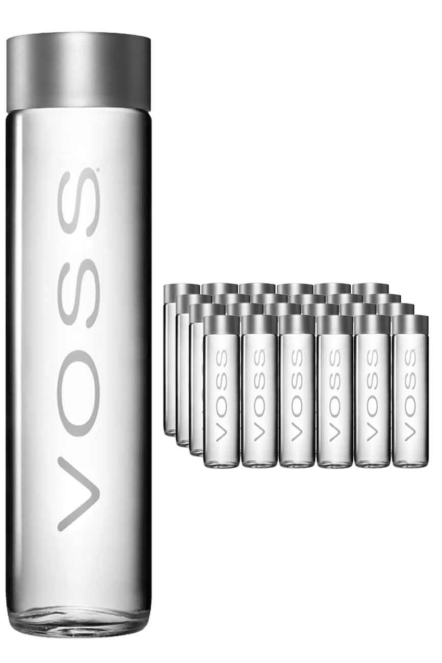 Voss Sparkling Artesian Water Glass Bottle 24 x 375ml Case - £24.99