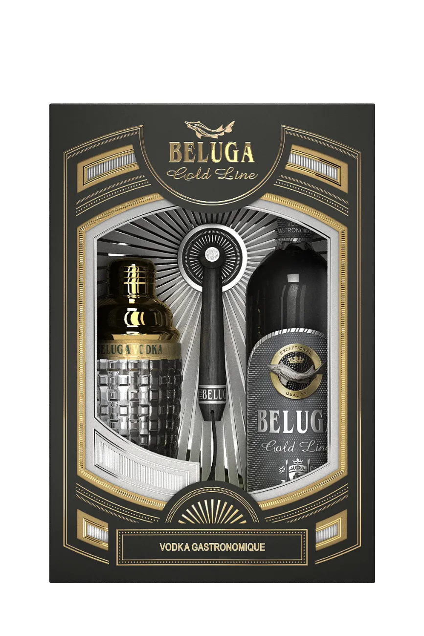 Beluga Gold Line Vodka Gift Set with Cocktail Shaker 70cl - £127.99