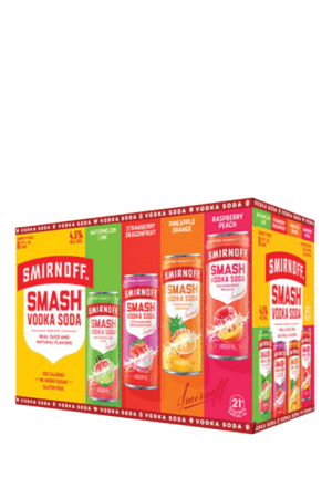 Smirnoff Smash Soda Variety Pack 24 x 355ml Case