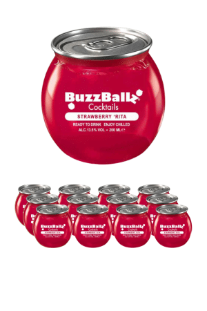 Buzzballz Cocktails Strawberry Rita 12 x 200ml Case