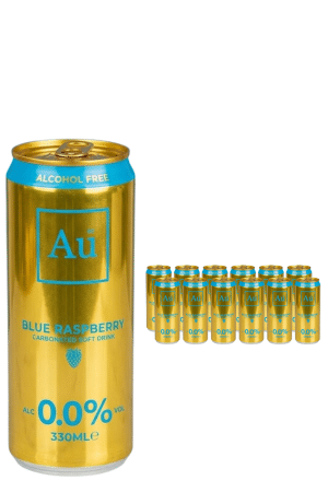 Au Blue Raspberry Alcohol Free 0.0 12 x 330ml Case