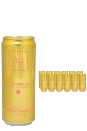 Au Juicy Peach Vodka Premixed 12 x 330ml Case