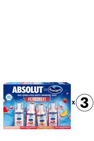 Absolut x Ocean Spray Vodka Refreshers Variety Pack 24 x 355ml Case