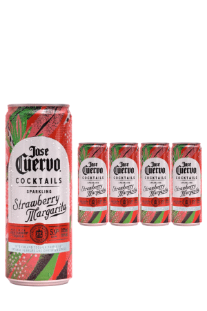Jose Cuervo Sparkling Strawberry Margarita Cocktail 4 x 355ml Case