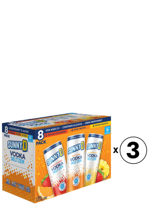 SunnyD Vodka Seltzer Core Variety Pack 24 x 355ml Case
