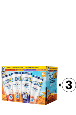 SunnyD Vodka Seltzer Summer Variety Pack 24 x 355ml Case